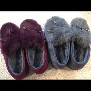 Bundle fur slip on Loafers shoes size 35